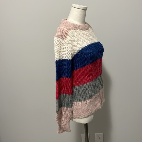 Colorful Striped Abercrombie & Fitch Rib Knit Sweater - Picture 5 of 10